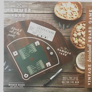 Hammer + Axe Vintage Wood Baseball Board Game for 2-8 Players